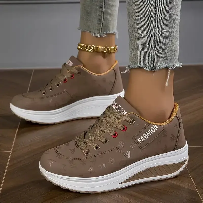 Last Day Promotion 50% OFF - Women's Casual Fashion Breathable Platform Wedge Orthopaedic Sneakers