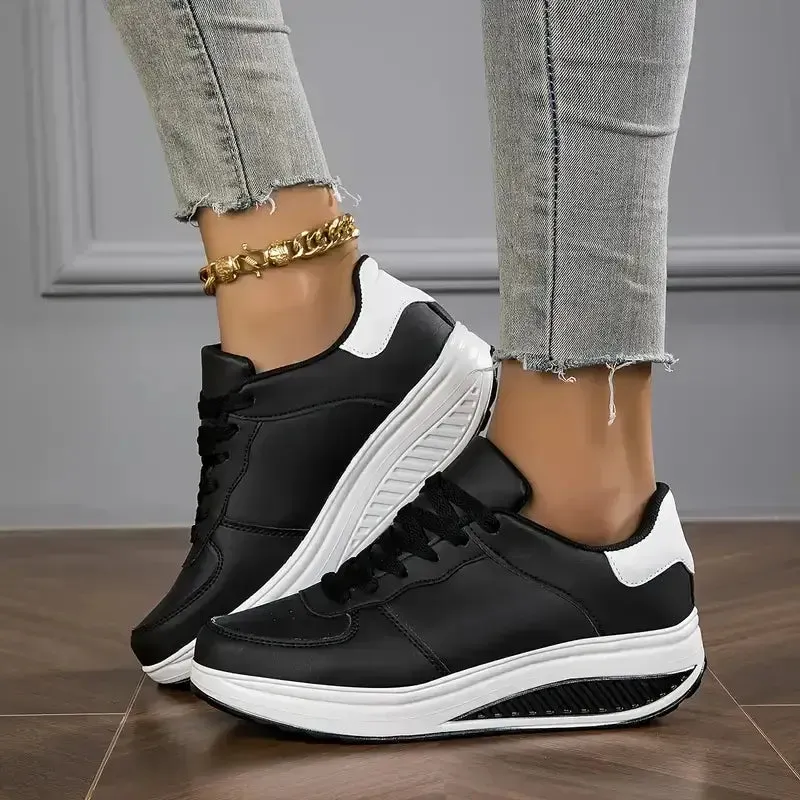 Last Day Promotion 50% OFF - Women's Casual Fashion Breathable Platform Wedge Orthopaedic Sneakers