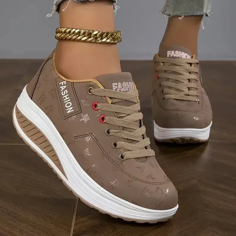 Last Day Promotion 50% OFF - Women's Casual Fashion Breathable Platform Wedge Orthopaedic Sneakers