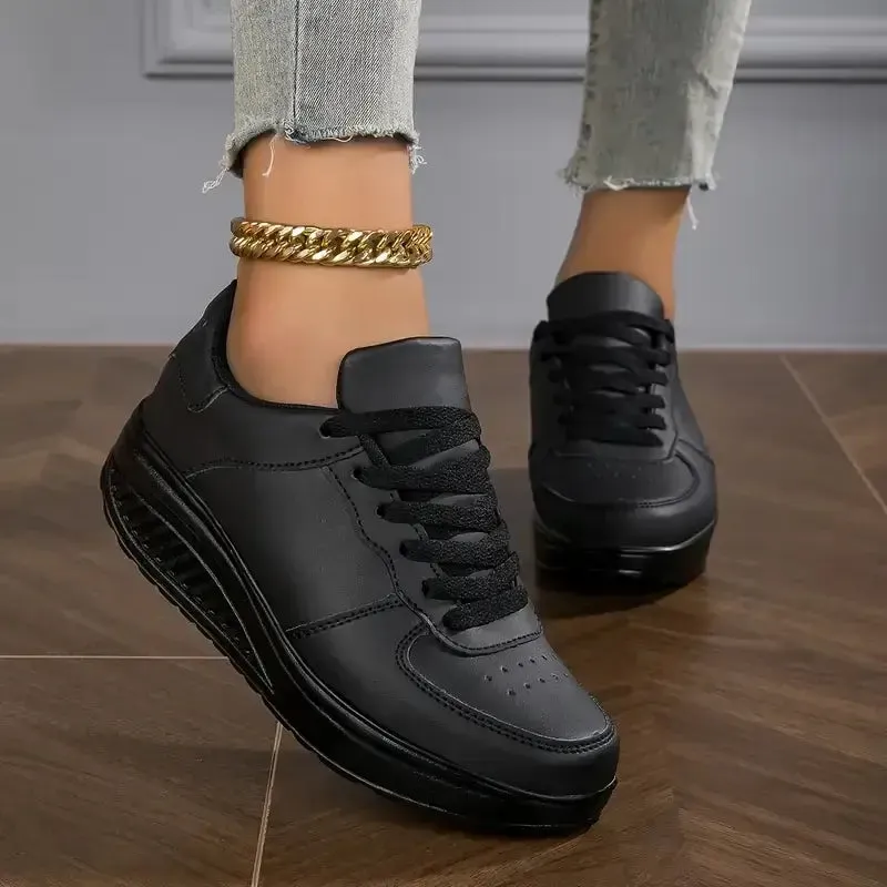 Last Day Promotion 50% OFF - Women's Casual Fashion Breathable Platform Wedge Orthopaedic Sneakers
