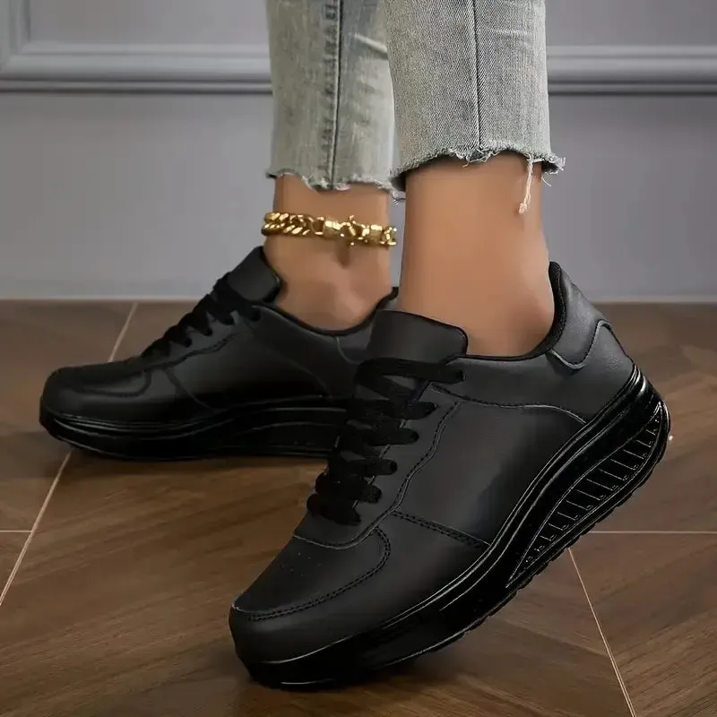 Last Day Promotion 50% OFF - Women's Casual Fashion Breathable Platform Wedge Orthopaedic Sneakers