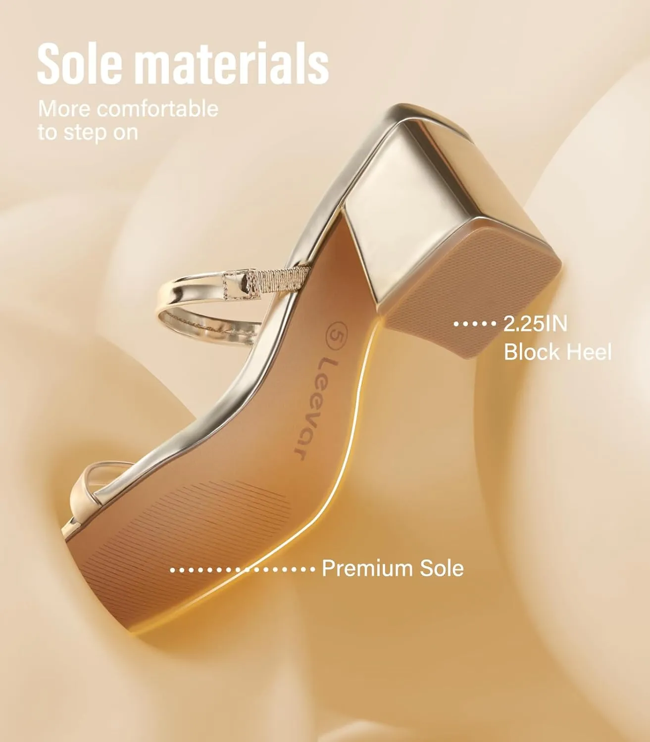 Leevar Square Toe Heeled Sandals for Women - Women's Low Block Heels Sandals - 2.25IN Open Toe Ankle Strap Chunky Heels - Slip on Heeled Sandal Mule- Nude Black Strappy Heels for Party Wedding Dress Shoes