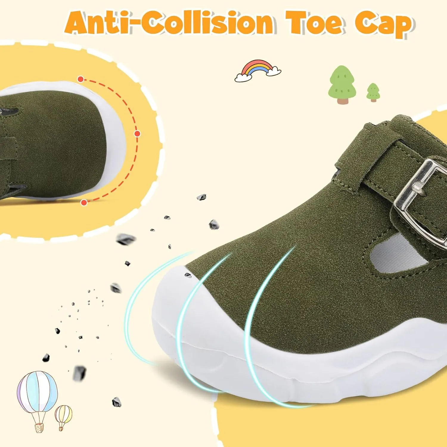 LeIsfIt Toddler Shoes Girls Boys Wide Barefoot Shoes Kids Lightweight Fashion Suede Sneakers for Walking Running Tennis