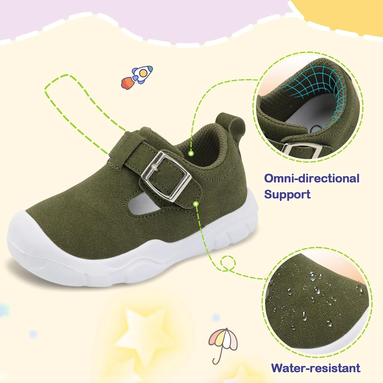 LeIsfIt Toddler Shoes Girls Boys Wide Barefoot Shoes Kids Lightweight Fashion Suede Sneakers for Walking Running Tennis