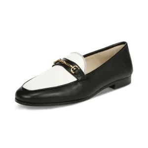 Loafers Vamp Versatile White Loraine Edelman Classic Sam Slip Almond Black/Bright Toe On Budget-conscious