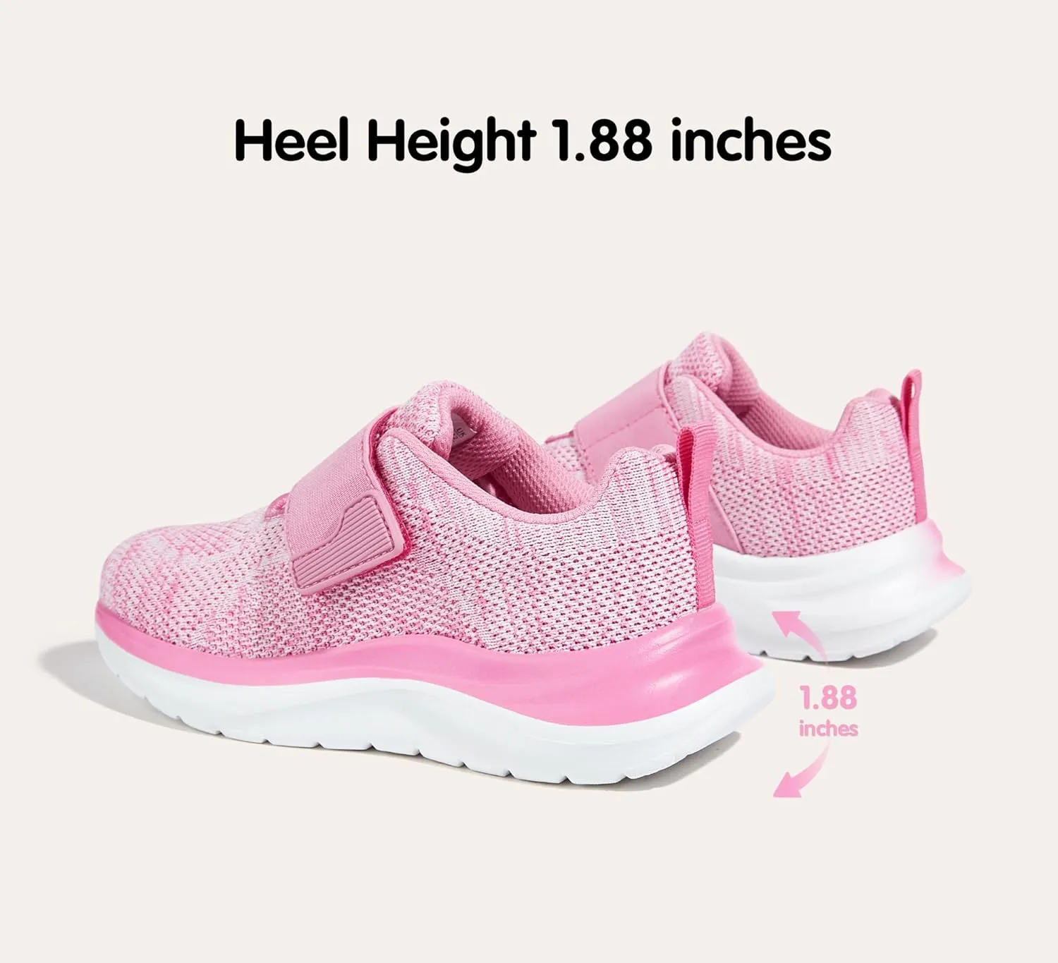 LUCKY STEP Boys Girls Tennis Shoes Kids Unisex Walking Running School Athletic Hook and Loops Strap Breathable for Toddler/Little Kid/Big Kid