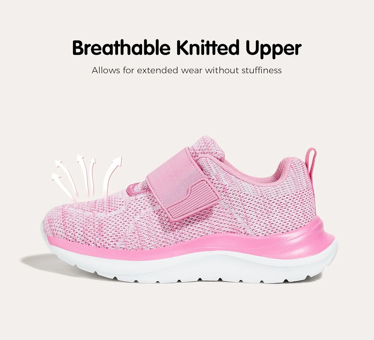 LUCKY STEP Boys Girls Tennis Shoes Kids Unisex Walking Running School Athletic Hook and Loops Strap Breathable for Toddler/Little Kid/Big Kid