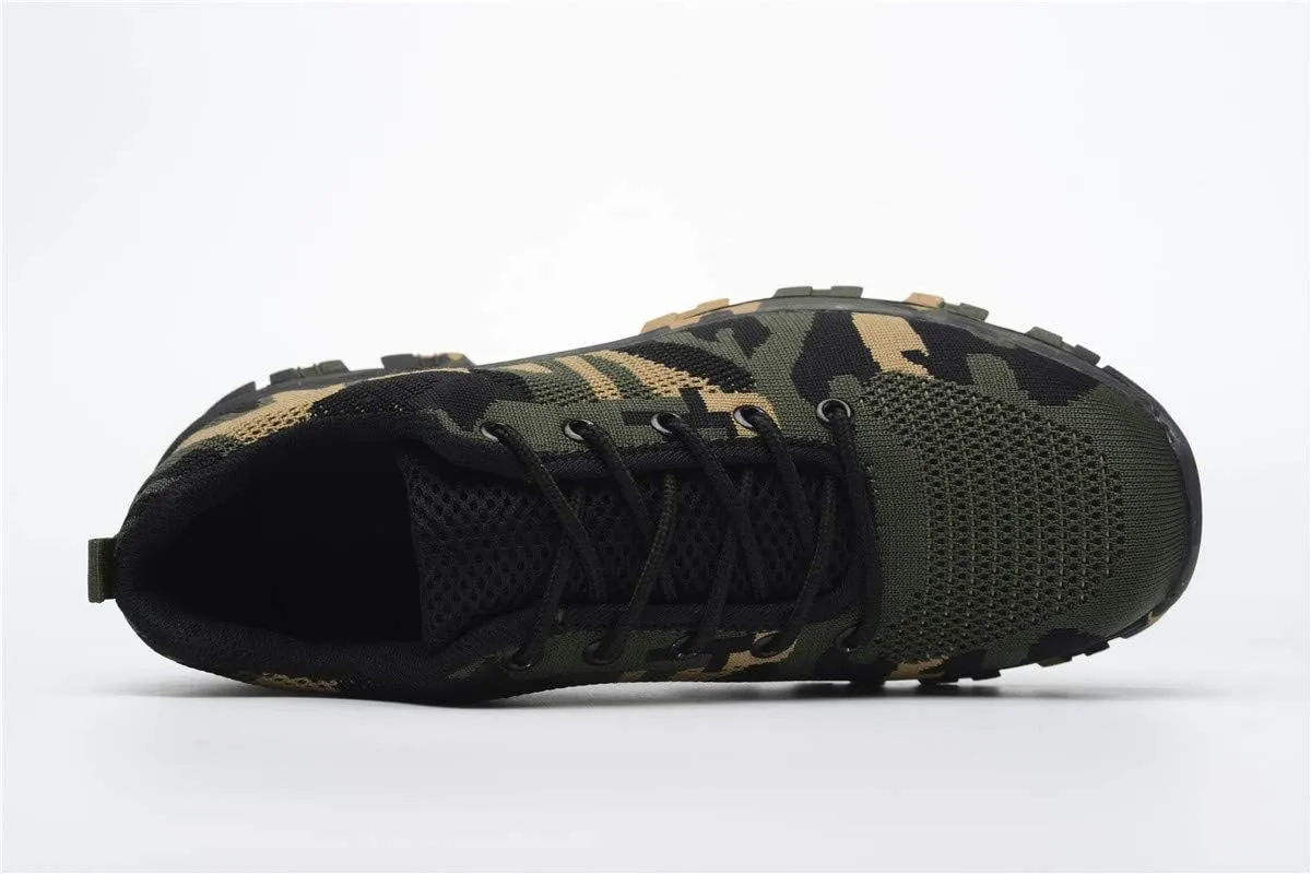 Luolocsn Women's Work Steel Toe Shoe Camo Safety Shoe for Men Lightweight Industrial & Construction Shoes