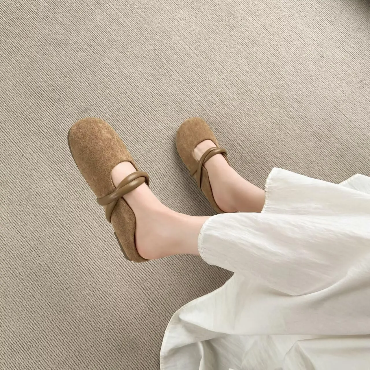MAIITRIP Womens Clogs Mary Jane Flats,Slip on Comfortable Non-Slip Mule with Closed Toe,Female Lady Girl Summer Walking Casual Backless Dressy Slippers Shoes Indoor Outdoor