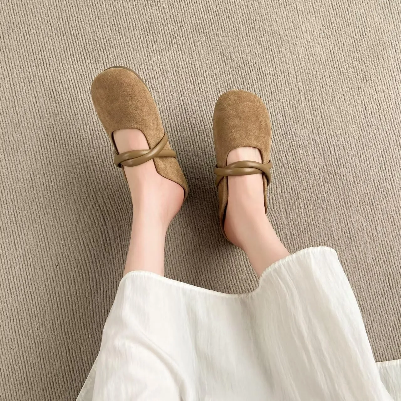 MAIITRIP Womens Clogs Mary Jane Flats,Slip on Comfortable Non-Slip Mule with Closed Toe,Female Lady Girl Summer Walking Casual Backless Dressy Slippers Shoes Indoor Outdoor