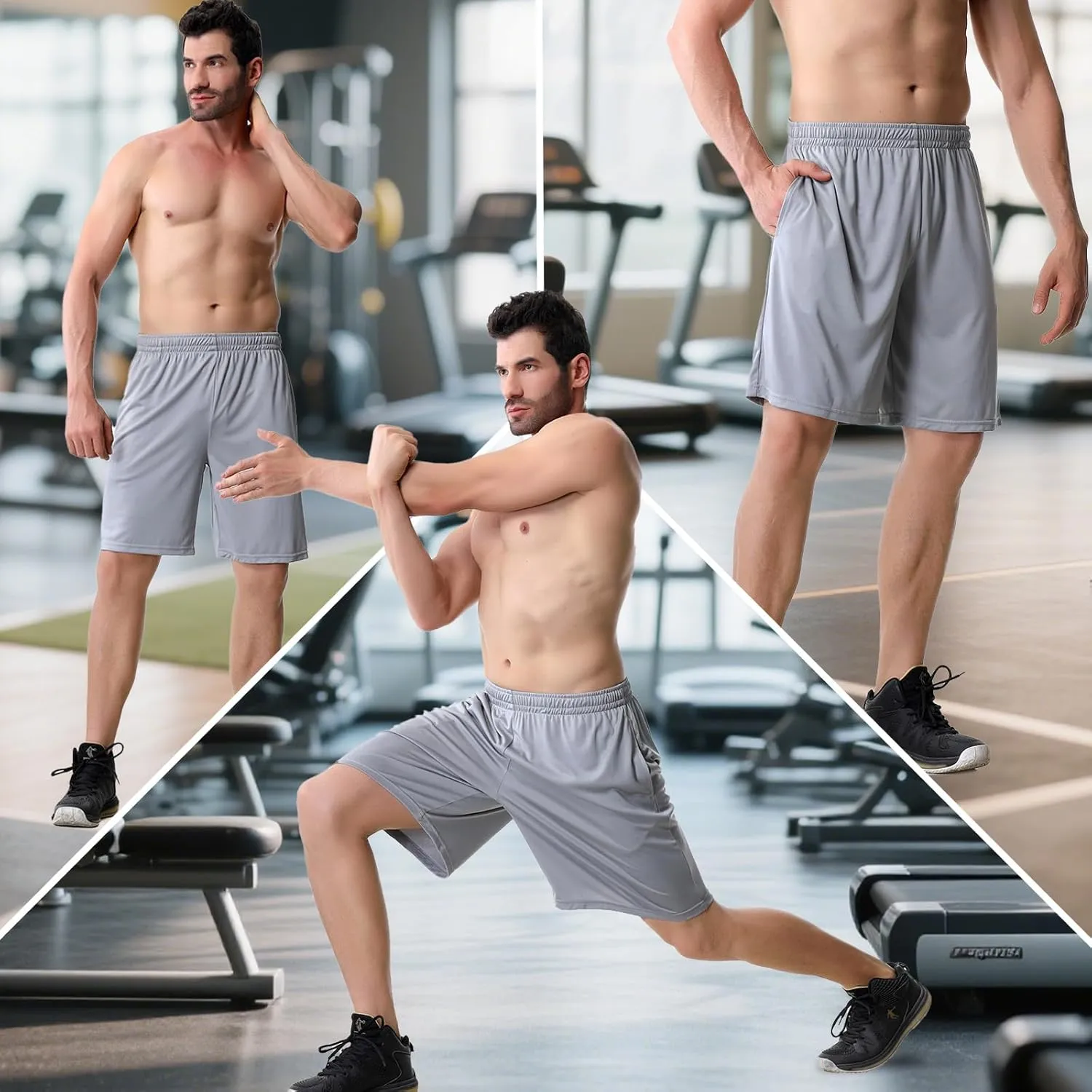 Mans Athletic Gym Shorts - Quick Dry Lightweight Training Shorts