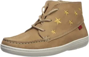 Marc Joseph New York Unisex-Child Leather Ankle Boot Embroidered Star Detail Loafer