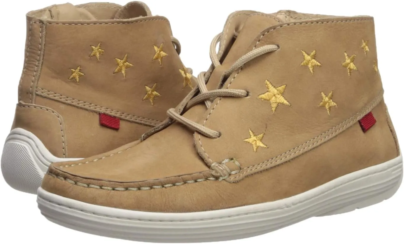 Marc Joseph New York Unisex-Child Leather Ankle Boot Embroidered Star Detail Loafer