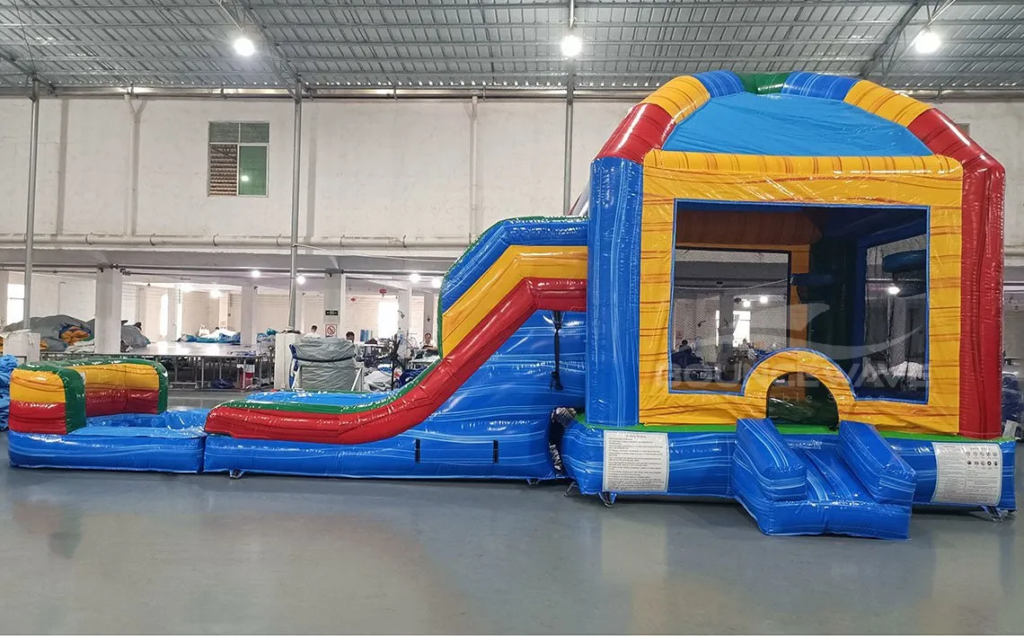 Mega Dome Dual Lane Bounce House with Slide (Wet/Dry)