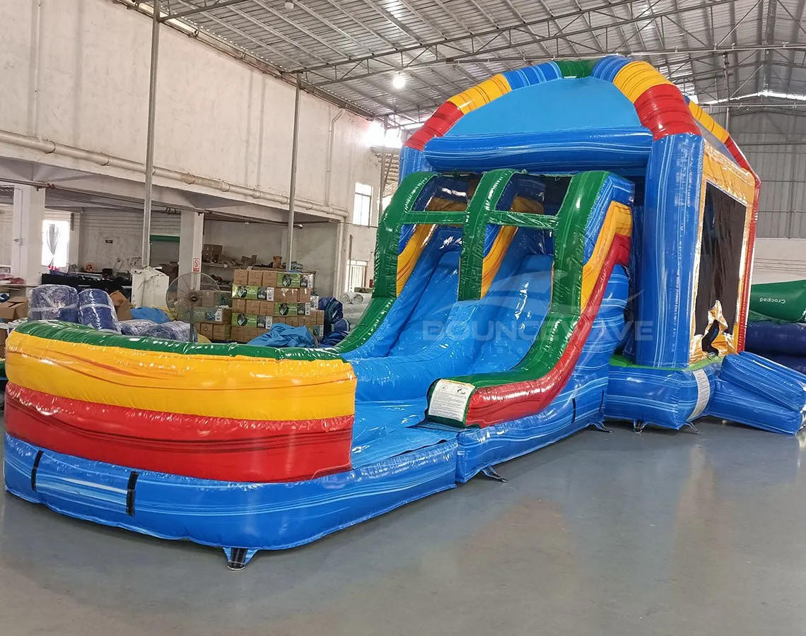 Mega Dome Dual Lane Bounce House with Slide (Wet/Dry)