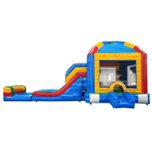 Mega Dome Dual Lane Bounce House with Slide (Wet/Dry)
