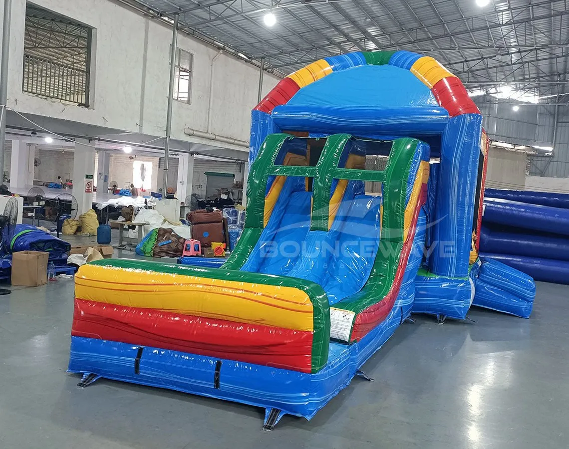 Mega Dome Dual Lane Bounce House with Slide (Wet/Dry)
