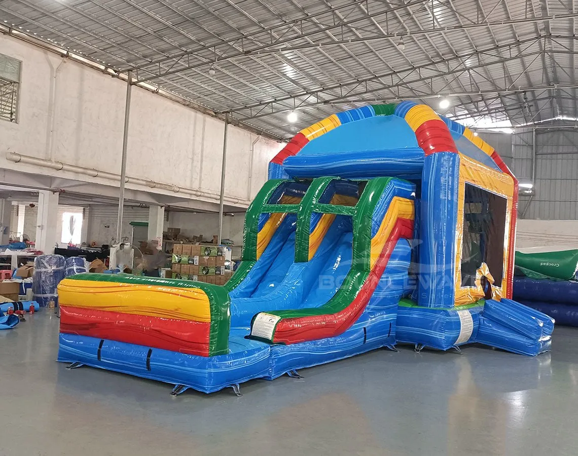 Mega Dome Dual Lane Bounce House with Slide (Wet/Dry)