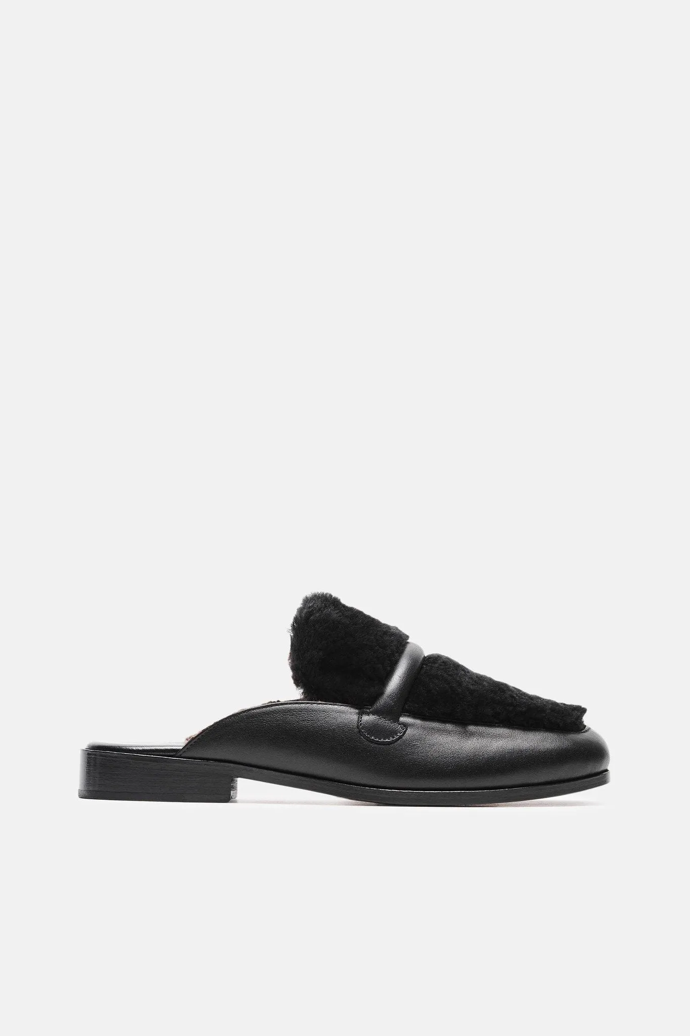 Melanie Mule Shearling - Black