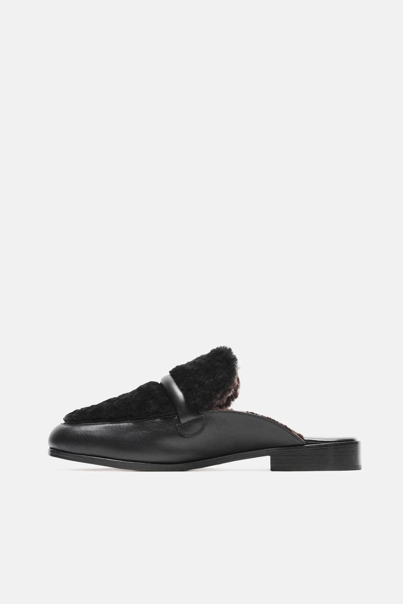 Melanie Mule Shearling - Black