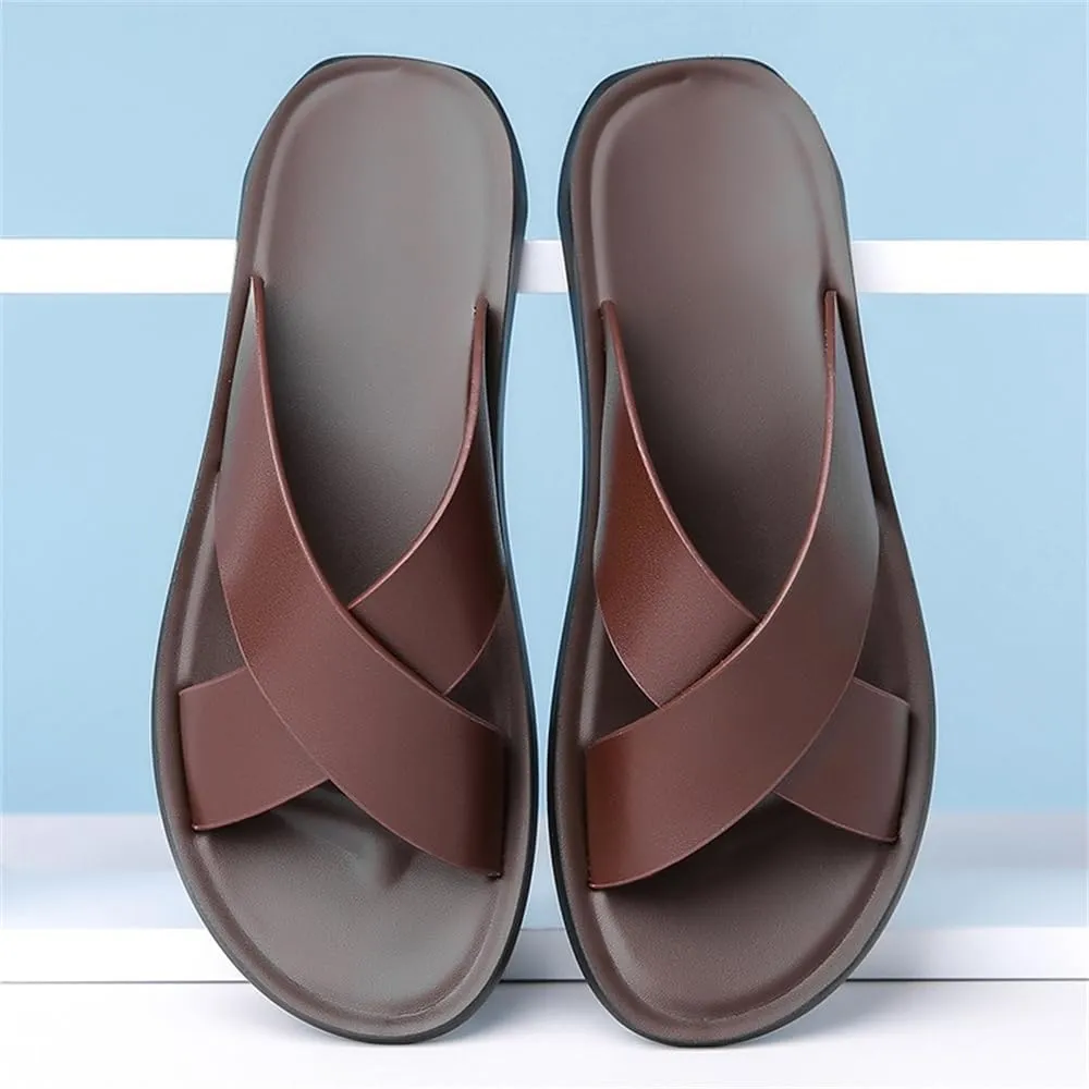 Men Cross Slide Sandals Slip on Comfortable Lightweight Summer Slipper Shoes For Indoor and Outdoor Quick-Dry