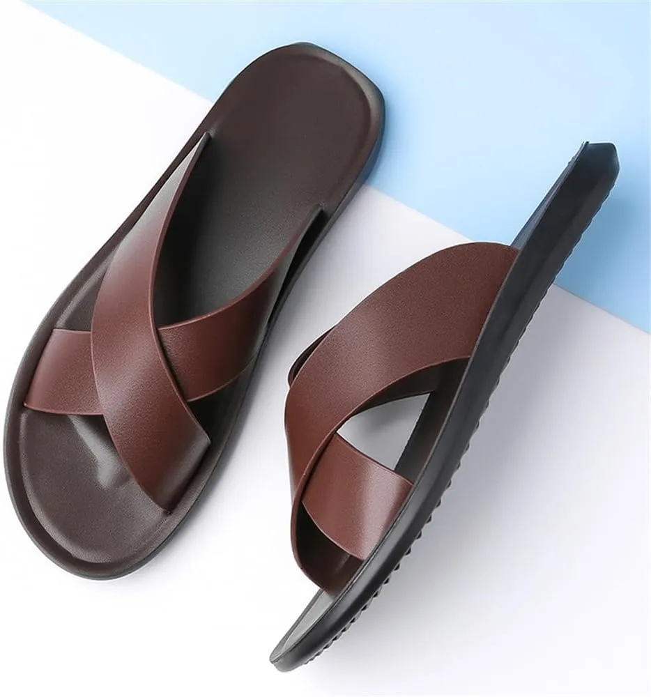 Men Cross Slide Sandals Slip on Comfortable Lightweight Summer Slipper Shoes For Indoor and Outdoor Quick-Dry