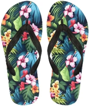 Men Hawaii Flip Flop Sandal Geometry Lightweight Thong Sandals Xmas Santa Claus Unisex Bathroom Orthotic Flip Flops