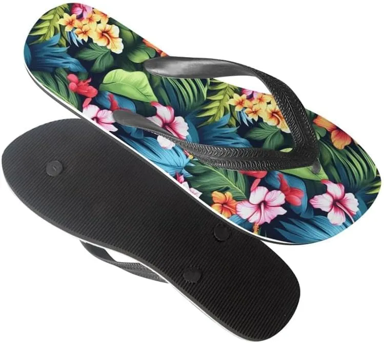 Men Hawaii Flip Flop Sandal Geometry Lightweight Thong Sandals Xmas Santa Claus Unisex Bathroom Orthotic Flip Flops