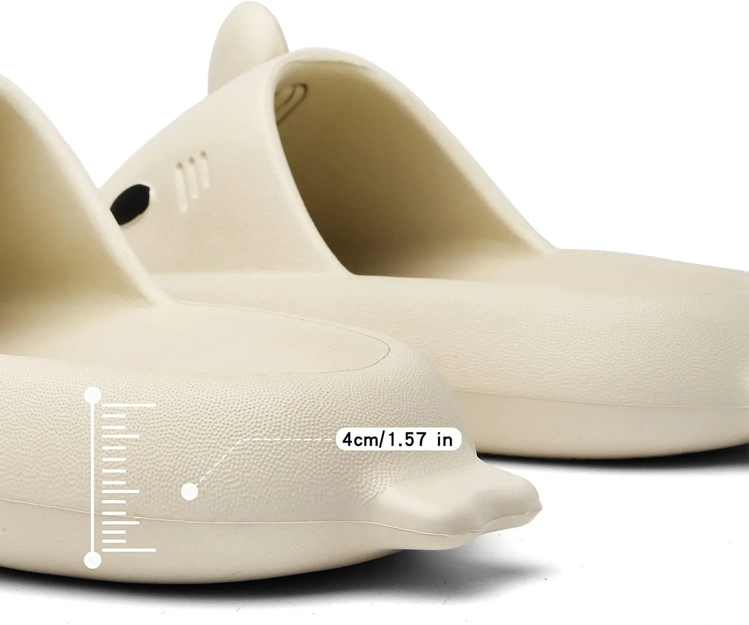 Men's and Women's Shark Slides Cloud Slippers Summer Novelty Open Toe Slide Sandals Anti-Slip Beach Pool Shower Shoes with Cushioned Thick Sole