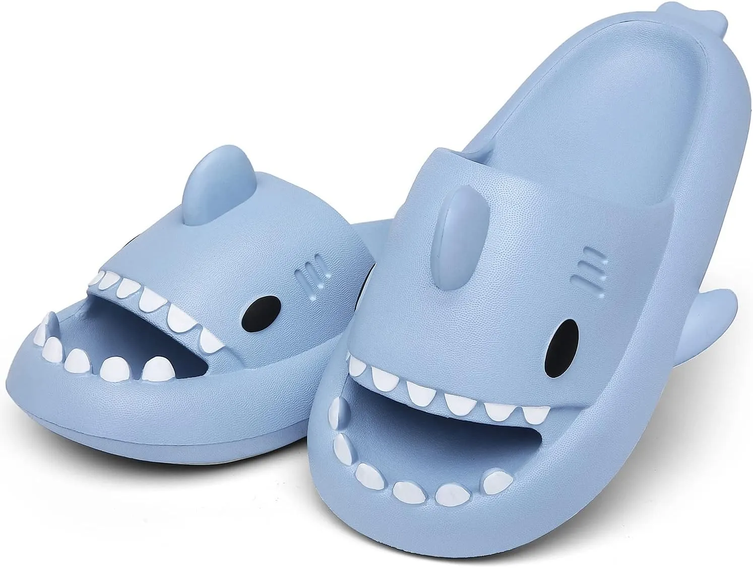 Men's and Women's Shark Slides Cloud Slippers Summer Novelty Open Toe Slide Sandals Anti-Slip Beach Pool Shower Shoes with Cushioned Thick Sole
