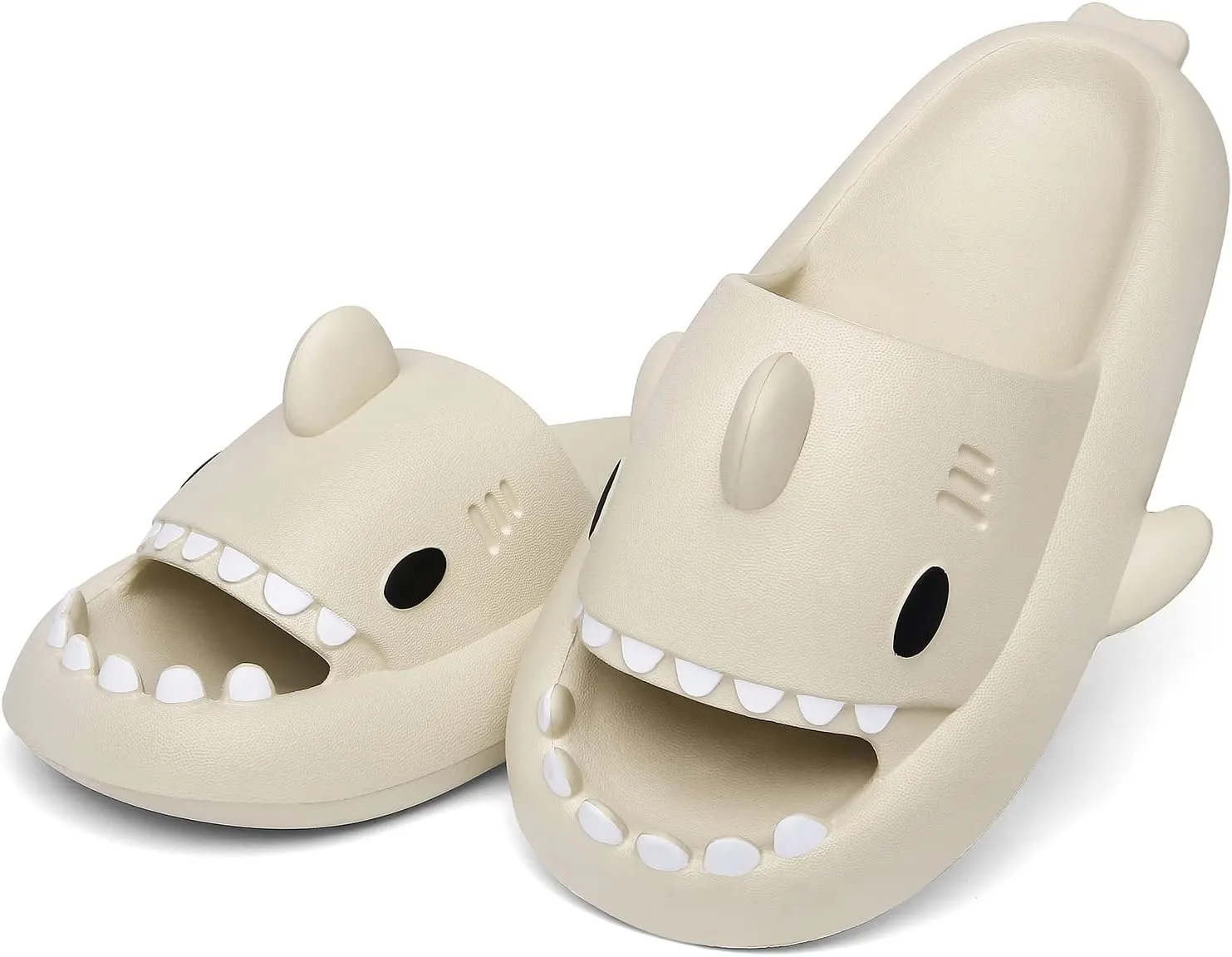 Men's and Women's Shark Slides Cloud Slippers Summer Novelty Open Toe Slide Sandals Anti-Slip Beach Pool Shower Shoes with Cushioned Thick Sole
