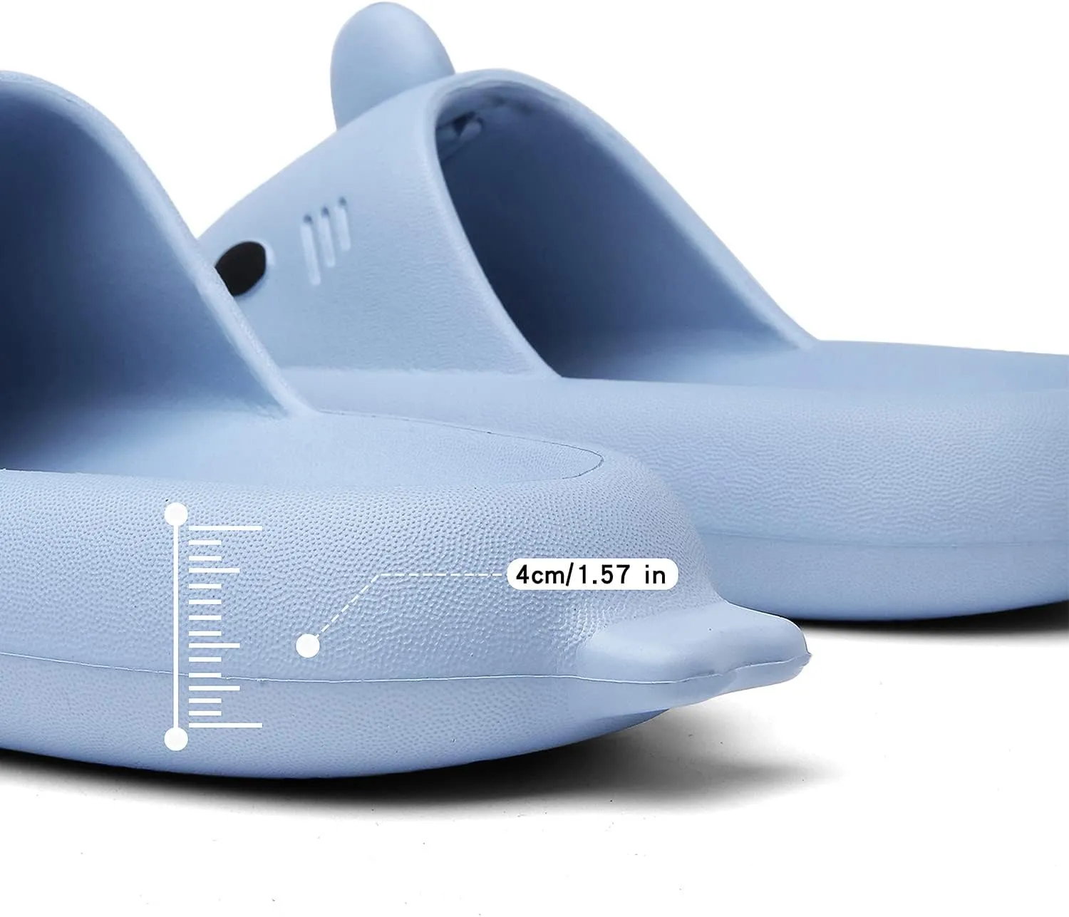 Men's and Women's Shark Slides Cloud Slippers Summer Novelty Open Toe Slide Sandals Anti-Slip Beach Pool Shower Shoes with Cushioned Thick Sole