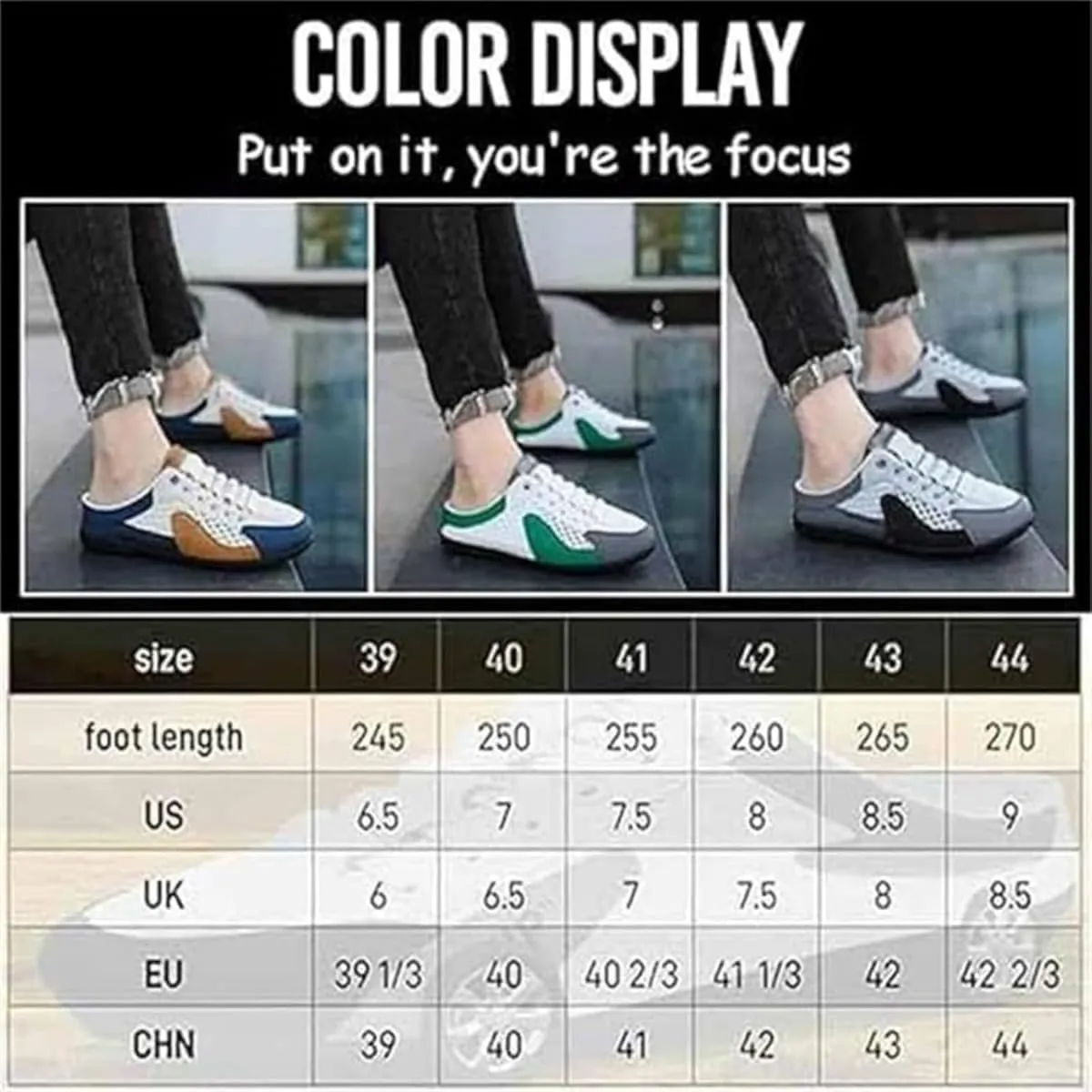Men's Backless Sneakers, Mesh Trendy Slip On Mule Sneakers, Closed Toe Half Drag Sneakers Anti-Slip Walking Shoes