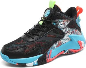 Men's Basketball Shoes High Top Sneakers Fashion Comfortable Street Casual Walking Shoes Non-Slip Training Running Shoes Breathable Fitness Sports Tennis Shoes