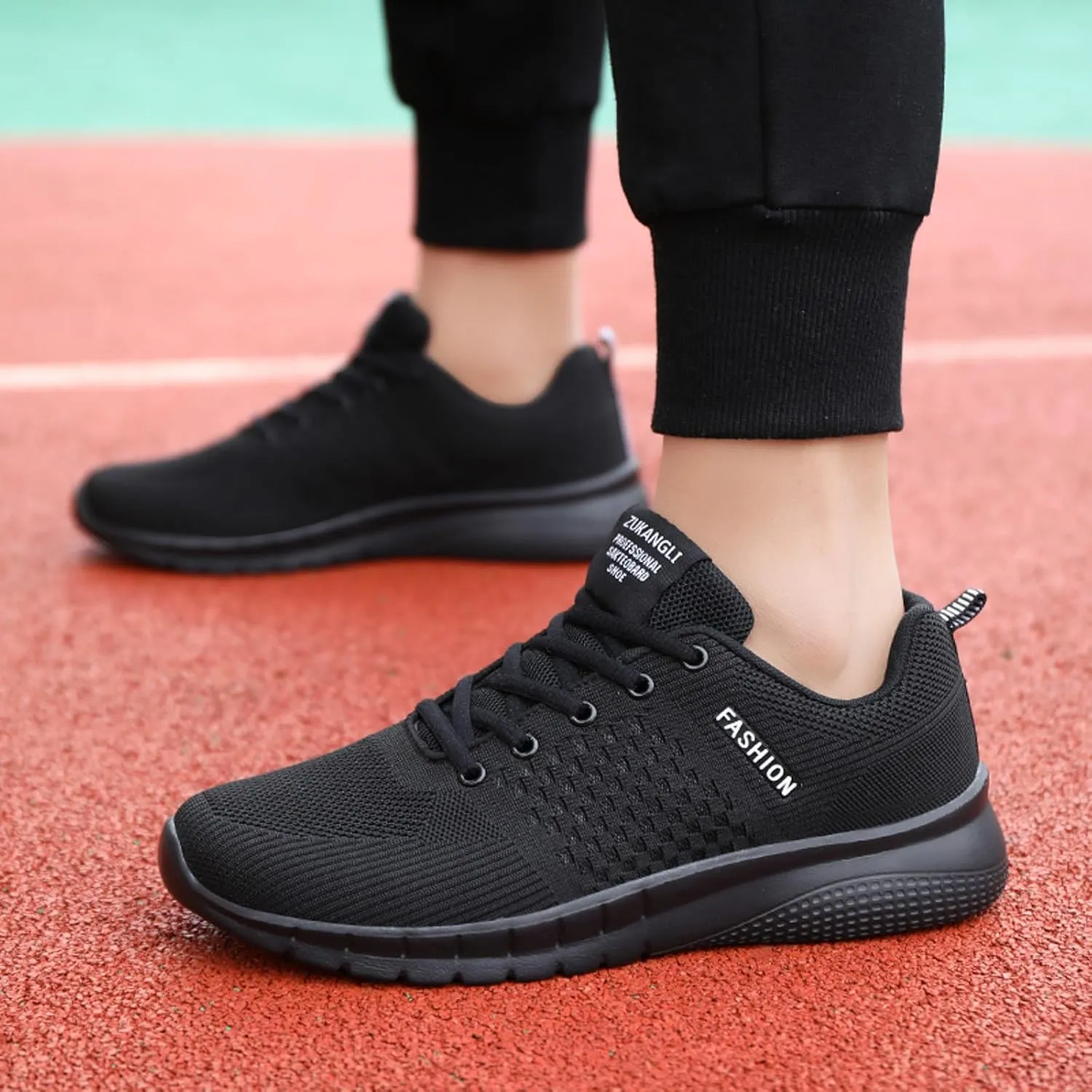 Mens Breathable Lace Up Running Shoes Outdoor Athletic Lace Up Hiking Shoe Memory Foam Versatile Shoes for Men