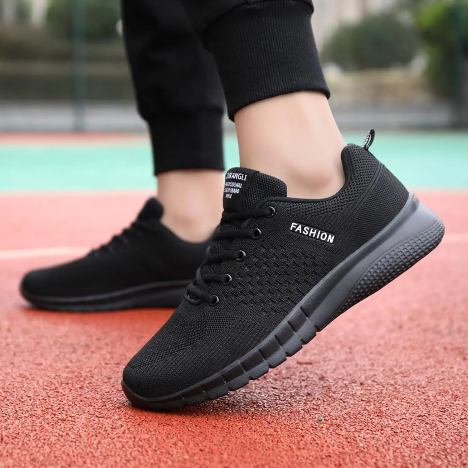 Mens Breathable Lace Up Running Shoes Outdoor Athletic Lace Up Hiking Shoe Memory Foam Versatile Shoes for Men
