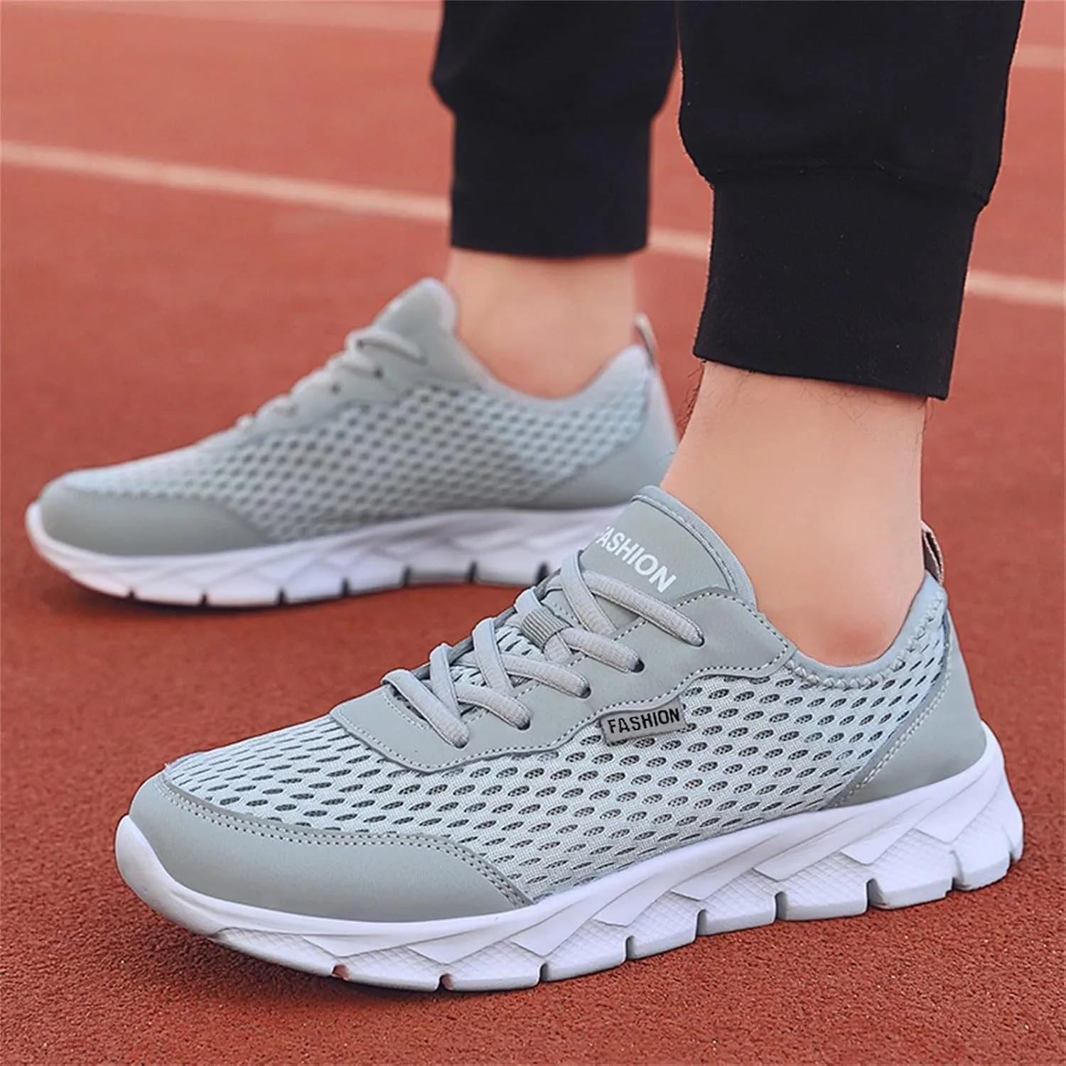 Men's Breathable Mesh Running Shoes Lightweight Breathable Slip on Running Shoe Men's Breathable Barefoot Shoes