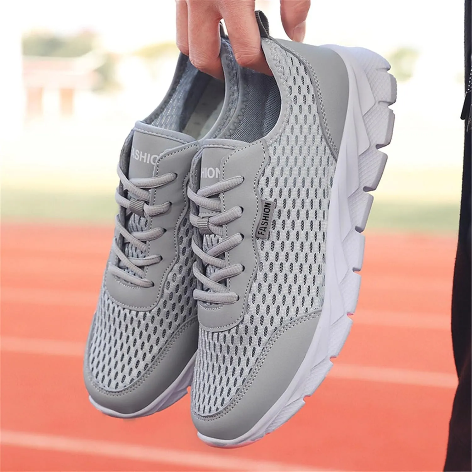 Men's Breathable Mesh Running Shoes Lightweight Breathable Slip on Running Shoe Men's Breathable Barefoot Shoes