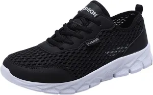 Men's Breathable Mesh Running Shoes Lightweight Breathable Slip on Running Shoe Men's Breathable Barefoot Shoes