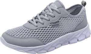 Men's Breathable Mesh Running Shoes Lightweight Breathable Slip on Running Shoe Men's Breathable Barefoot Shoes