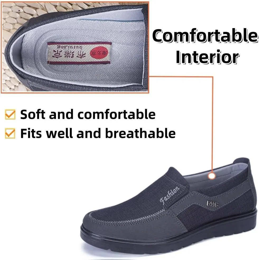 Men's Casual Loafer Breathe Business Slip On Non-Slip Soft Sole Shoe Comfort Lightweight Driving Travel Walking Flat