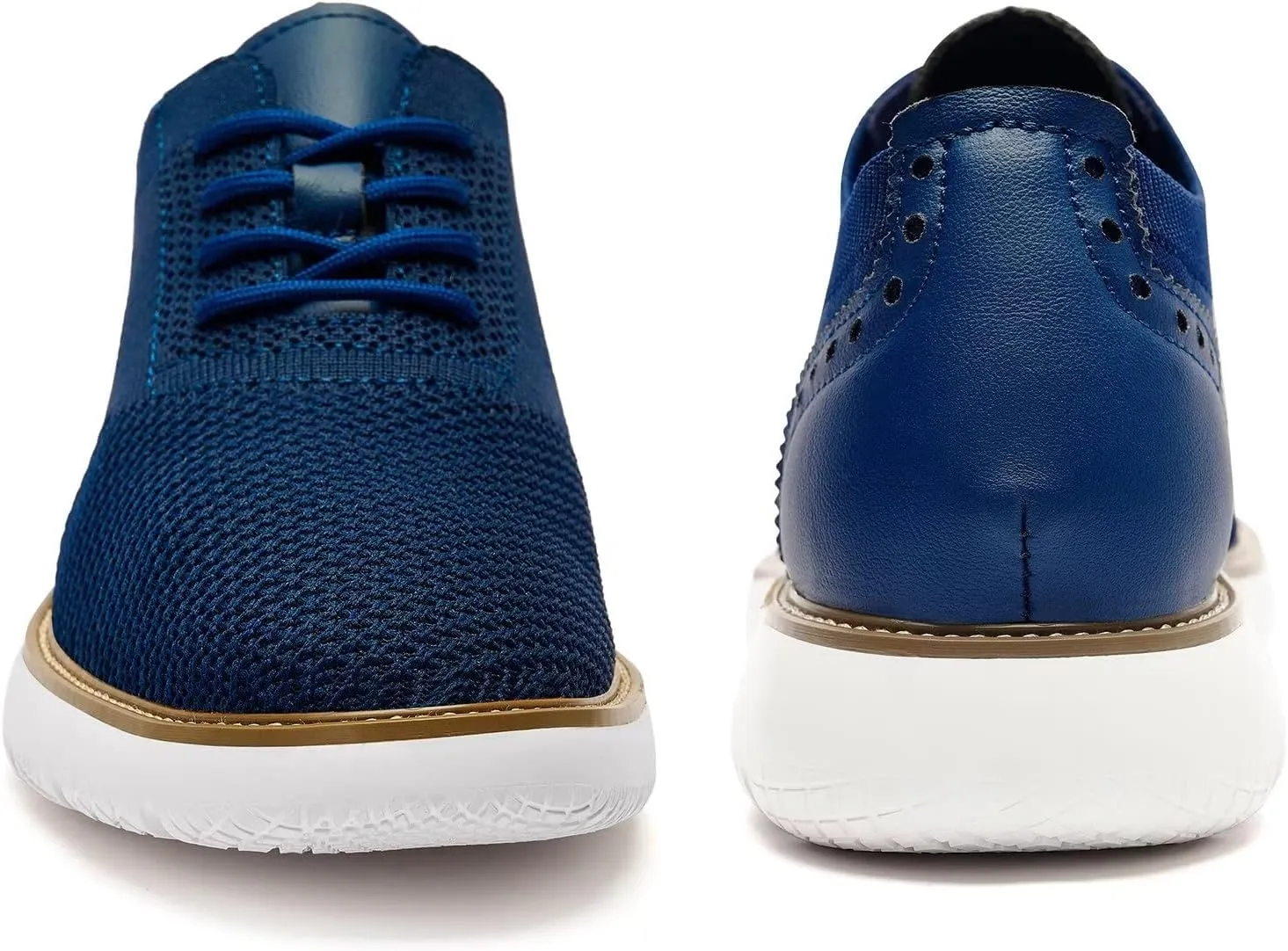 Men's Casual Sneakers Dress Shoes - Comfort Dress Sneakers Mesh Knit Lightweight Breathable Formal Oxford Business Shoes