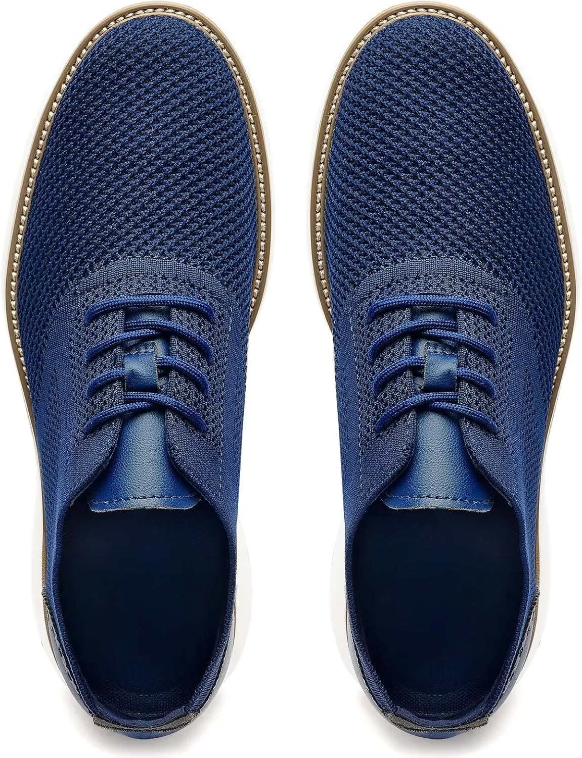 Men's Casual Sneakers Dress Shoes - Comfort Dress Sneakers Mesh Knit Lightweight Breathable Formal Oxford Business Shoes