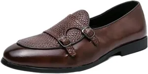 Mens Derby Shoes Party Slip-ons Loafers Breathable Modern Wedding Office Work Tuxedo Dress Shoes
