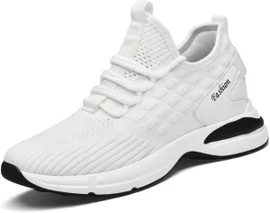 Mens Elevator Shoes, Non Slip Lightweight Business Fashion Trainers Breathable Mesh Height Increasing Sneakers