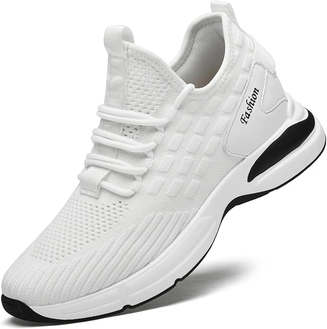 Mens Elevator Shoes, Non Slip Lightweight Business Fashion Trainers Breathable Mesh Height Increasing Sneakers