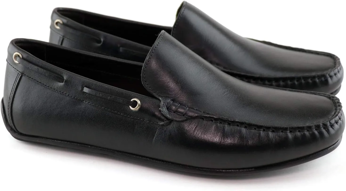 Men's Genuine Leather Casual Slip On Venetian Loafers