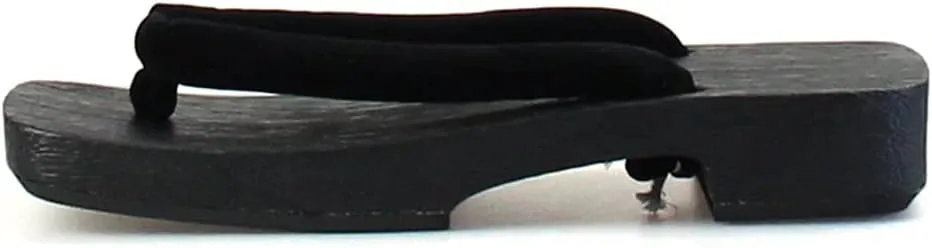Mens House Slippers Youth Wood Grain Japanese Traditional Clogs Geta Flat-Heeled Clogs Men's Flip Flops Sandals Wooden Two-Tooth Clogs Slippers Indoor for Women Men