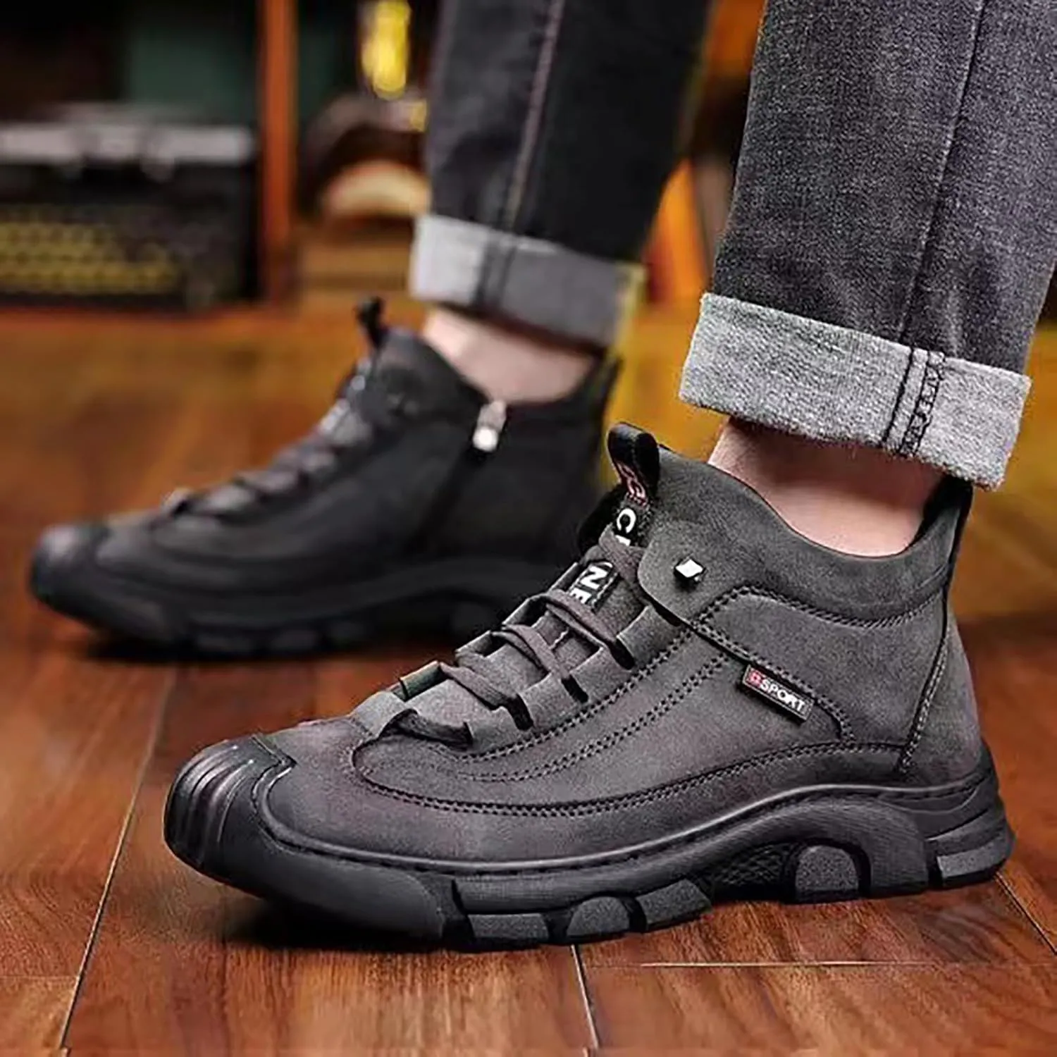 Men's Lightweight Non Slip Barefoot Shoes Comfortable Lightweight Casual Walking Shoe Comfortable Stretch Shoes