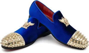 Men's Loafers Vintage Slip on Suede Dress Shoes Velvet Dress Loafers Size 7-13